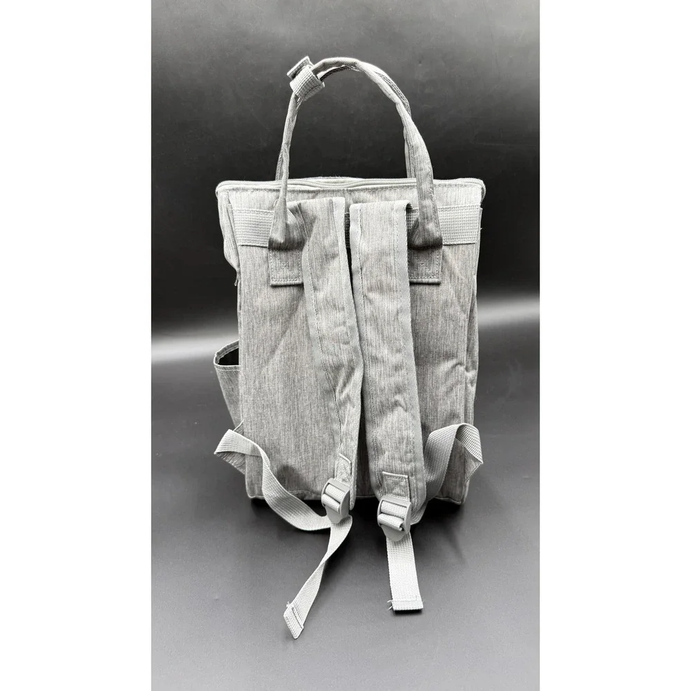 Enfomil Diaper Bag Backpack Gray Baby Travel Bag Insulated Bottle Pockets